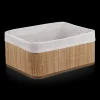 Bouclair Rectangular Bamboo Basket with Lining* Storage Baskets & Hampers|Storage & Baskets