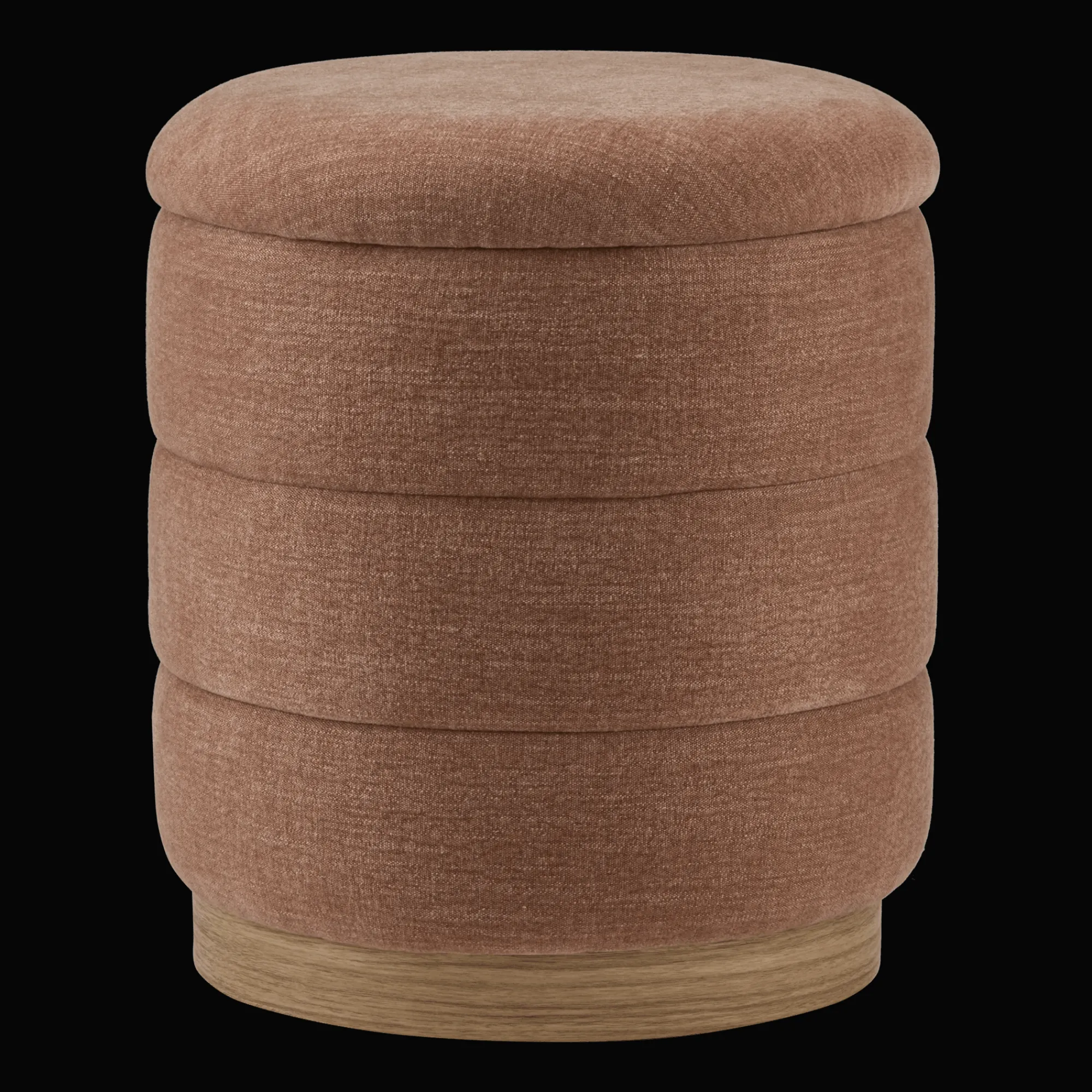 Bouclair Ribbed Ottoman with Storage* Entryway Benches Ottomans And Poufs|Ottomans & Benches