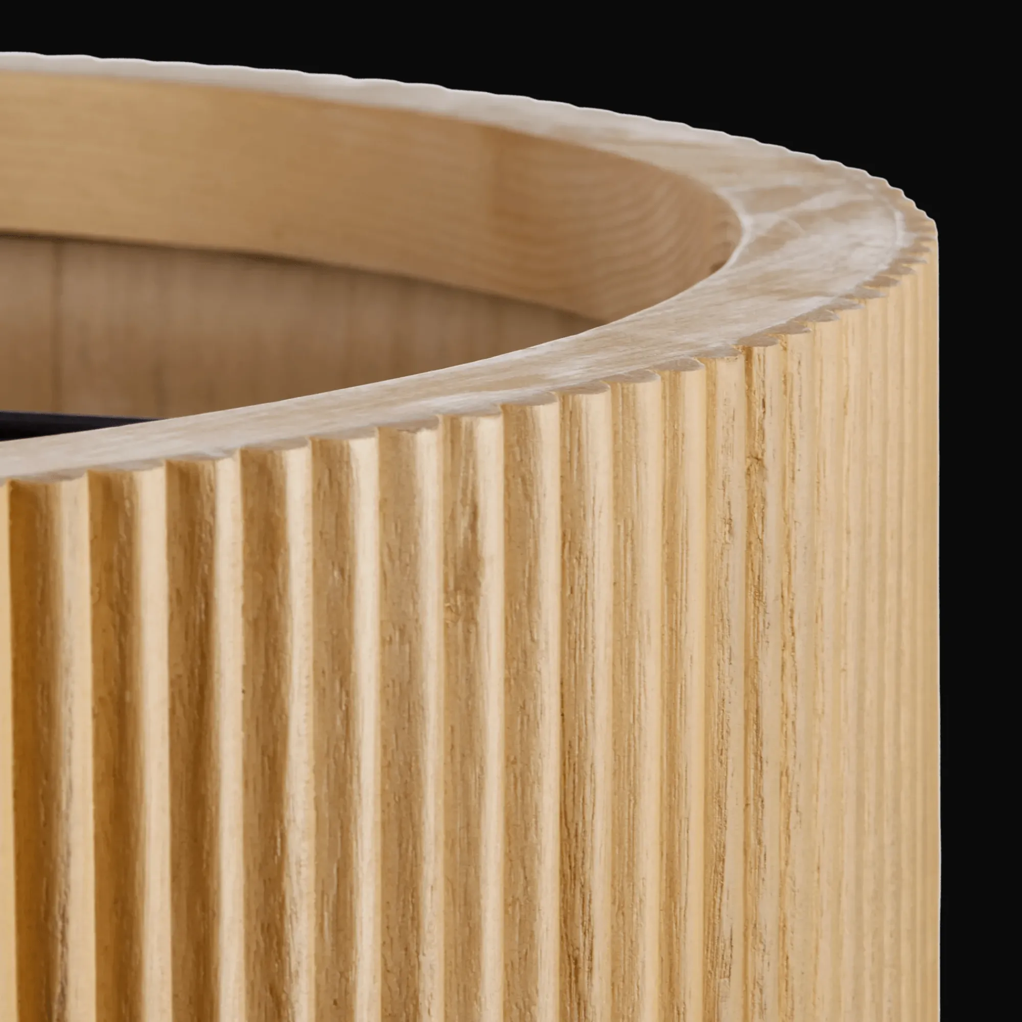 Bouclair Ribbed Wood Ceiling Lamp* Ceiling Lamps