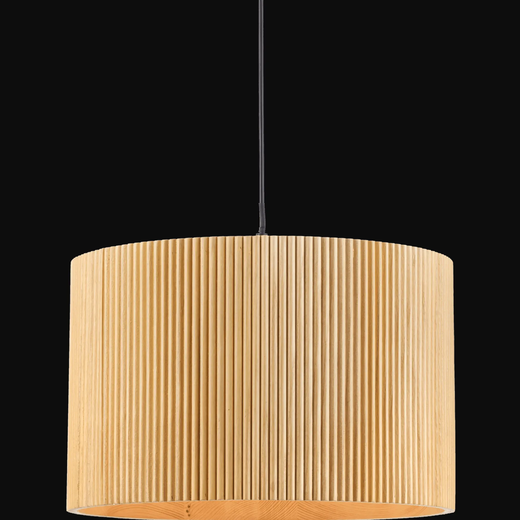Bouclair Ribbed Wood Ceiling Lamp* Ceiling Lamps