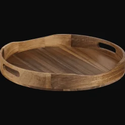 Bouclair Round Acacia Wood Tray* Home Decorative Items & Objects