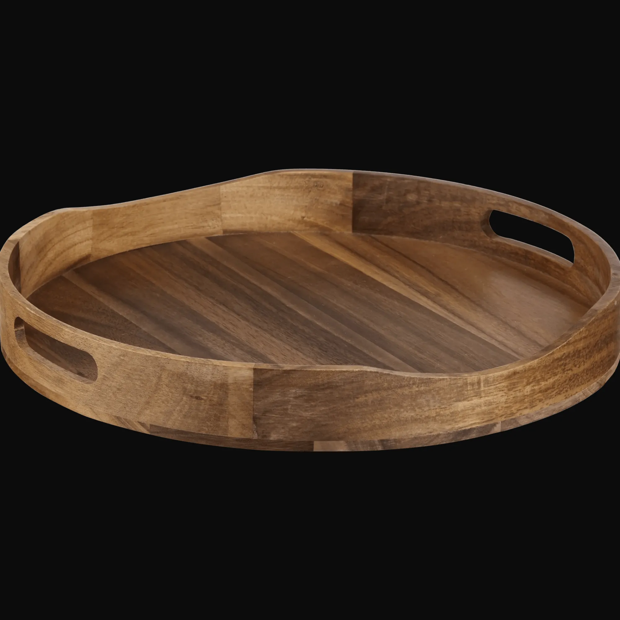 Bouclair Round Acacia Wood Tray* Home Decorative Items & Objects