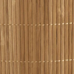 Bouclair Round Bamboo Hamper with Lining and Faux Leather Handles* Storage Baskets & Hampers|Storage & Baskets