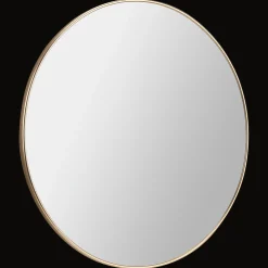Bouclair Round Gold Aluminum Frame Mirror* Mirrors
