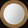 Bouclair Round Pine Wood Mirror* Mirrors
