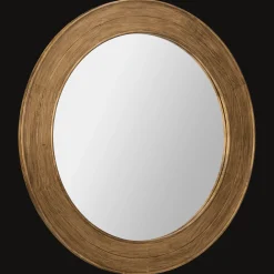 Bouclair Round Pine Wood Mirror* Mirrors