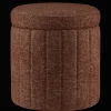 Bouclair Round Storage Fabric Ottoman* Entryway Benches Ottomans And Poufs|Ottomans & Benches