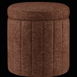 Bouclair Round Storage Fabric Ottoman* Entryway Benches Ottomans And Poufs|Ottomans & Benches