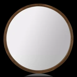 Bouclair Round Wood Framed Mirror* Mirrors