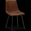 Bouclair Rust Textured Faux Leather and Metal Dining Chair* Furniture Accessories|Dining Chairs