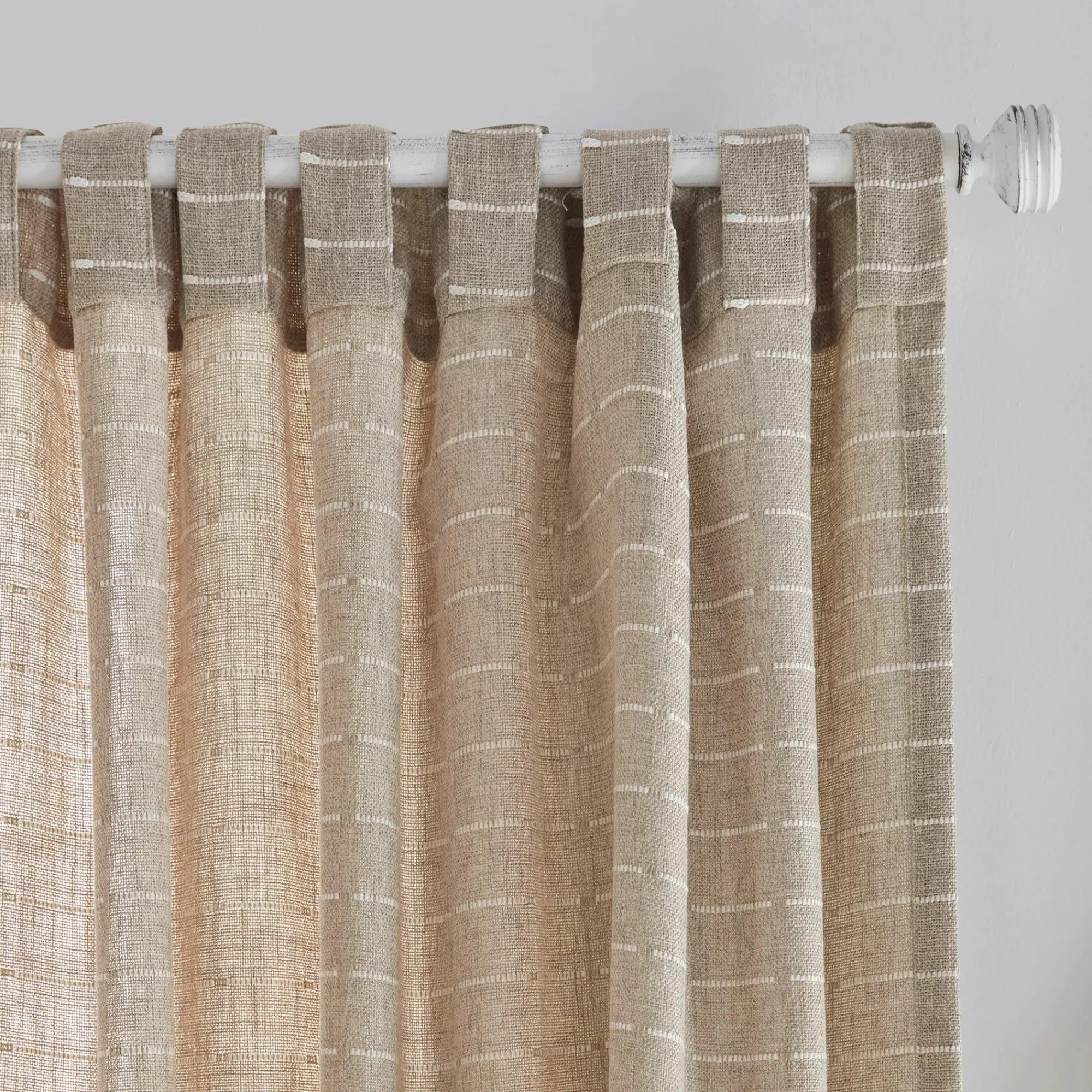 Bouclair Saara Beige Back-Tab Curtain* Sheer Curtains & Window Sheer Panels|Room Darkening & Light Filtering Curtains