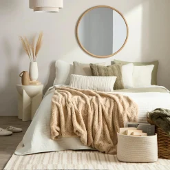 Bouclair Sage Ellyn Faux Fur Throw* Decorative Throws & Blankets