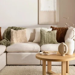 Bouclair Sage Ellyn Faux Fur Throw* Decorative Throws & Blankets