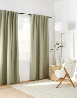 Bouclair Sage Taha Rod Pocket Back Tab Blackout Curtain* Sheer Curtains & Window Sheer Panels|Blackout Window Curtains