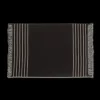 Bouclair Set of 4 Black & Natural Fringed Fabric Placemats* Dinnerware|Kitchen & Dining Accessories