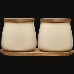 Bouclair Set of 2 Ceramic Jar* Dinnerware|Kitchen & Dining Accessories