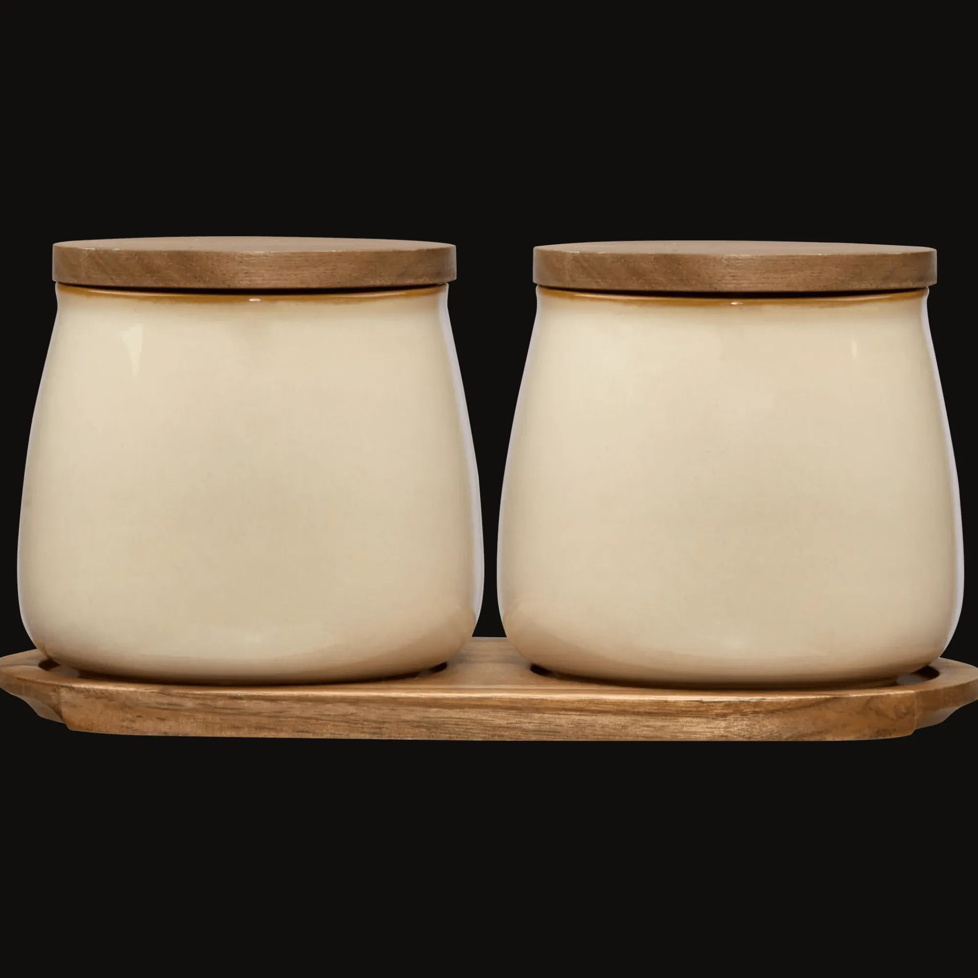 Bouclair Set of 2 Ceramic Jar* Dinnerware|Kitchen & Dining Accessories