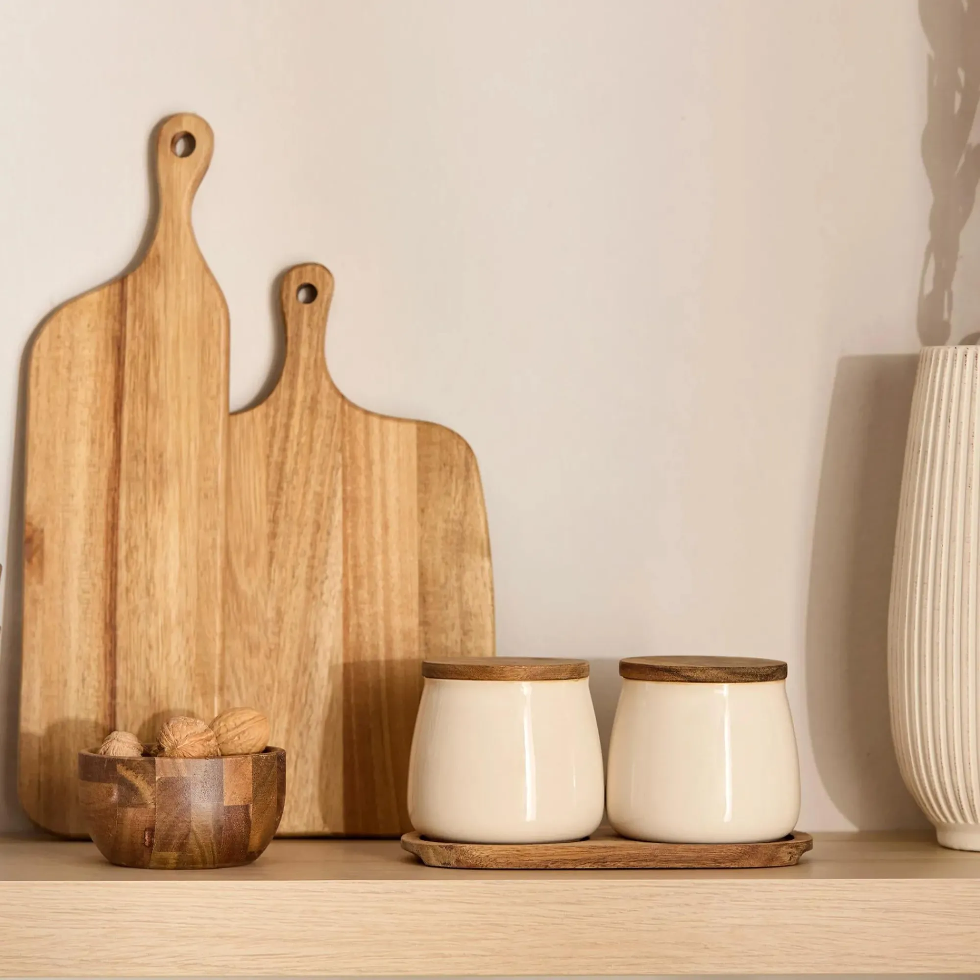 Bouclair Set of 2 Ceramic Jar* Dinnerware|Kitchen & Dining Accessories