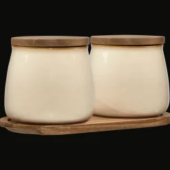 Bouclair Set of 2 Ceramic Jar* Dinnerware|Kitchen & Dining Accessories