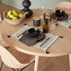 Bouclair Set of 4 Fabric Placemats with Tassels* Dinnerware|Tablecloths & Placemats