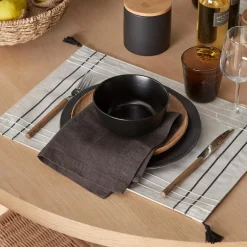 Bouclair Set of 4 Fabric Placemats with Tassels* Dinnerware|Tablecloths & Placemats