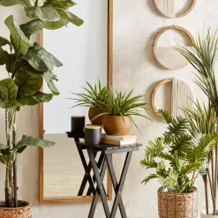 Bouclair Set of 3 Mango Wood and Rope Circle Wall Decor* Wall Decorations