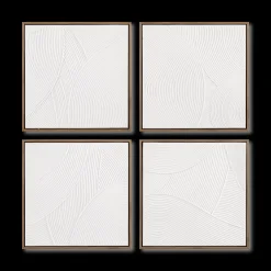 Bouclair Set of 4 Oil Painted Abstract Framed Art* Oil Paintings