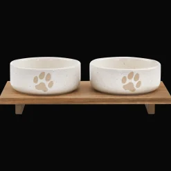Bouclair Set of 2 Pet Paw Ceramic Bowls* Home Decorative Items & Objects