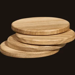 Bouclair Set of 4 Wood Coasters* Dinnerware|Kitchen & Dining Accessories