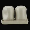 Bouclair Set of Salt and Pepper Shakers on Tray* Dinnerware