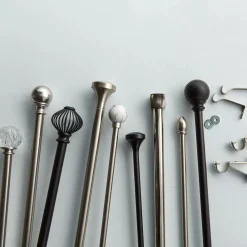 Bouclair Silver Melbourne Curtain Rod Set - Diameter 25mm* Curtain Rods