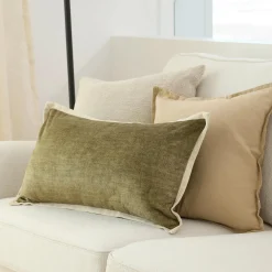 Bouclair Taupe Beatrice Decorative Lumbar Pillow* Decorative Throw Pillows