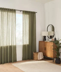 Bouclair Taza Back-Tab/Rod-Pocket Curtain* Sheer Curtains & Window Sheer Panels|Room Darkening & Light Filtering Curtains