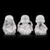 Bouclair Three Wise Buddha Cement Statuettes* Home Decorative Items & Objects