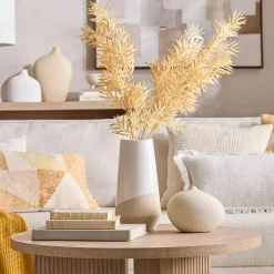 Bouclair 2-Tone Ceramic Table Vase* Modern Decorative Vases|Home Decorative Items & Objects