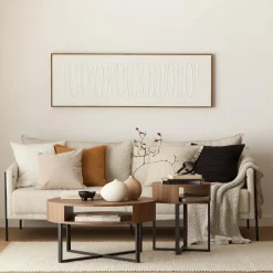 Bouclair Tone on Tone Embossed Abstract Oil Painting* Oil Paintings