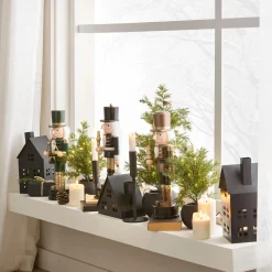 Bouclair Triangle Metallic Decorative House* Christmas Decorative Objects