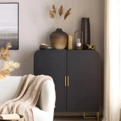 Bouclair Uneven Black Vase* Modern Decorative Vases|Home Decorative Items & Objects