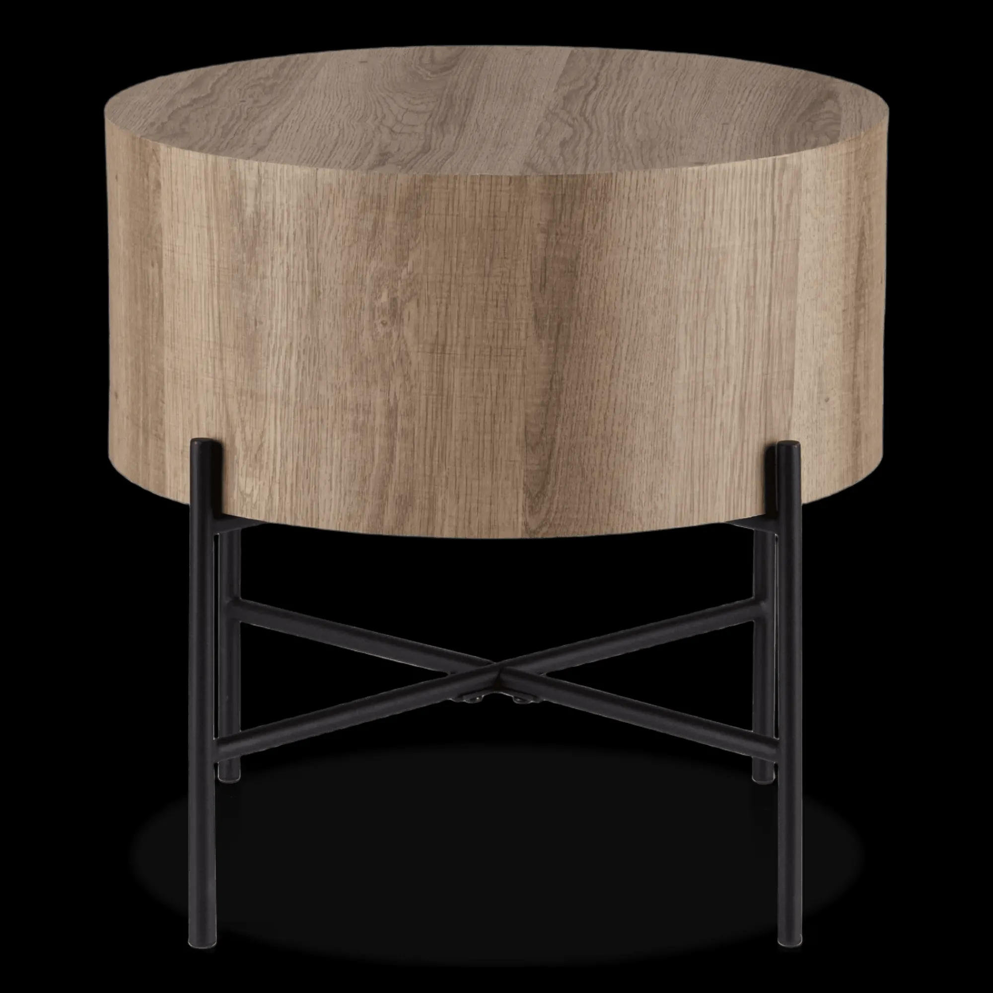 Bouclair Veneer and Metal Side Table* Side Tables|Coffee Tables & Side Tables