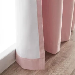 Bouclair Vintage Pink Chambray Blackout Curtain* Sheer Curtains & Window Sheer Panels