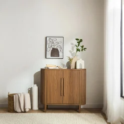 Bouclair Walnut Veneer Buffet With Two Doors* Furniture Accessories|Buffet Tables & Credenzas