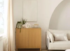 Bouclair Waterfall Eucalyptus in White Hourglass Pot* Artificial Plants