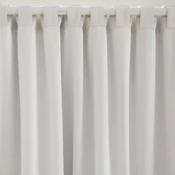 Bouclair White Chita Back Tab Blackout Curtain* Sheer Curtains & Window Sheer Panels|Blackout Window Curtains