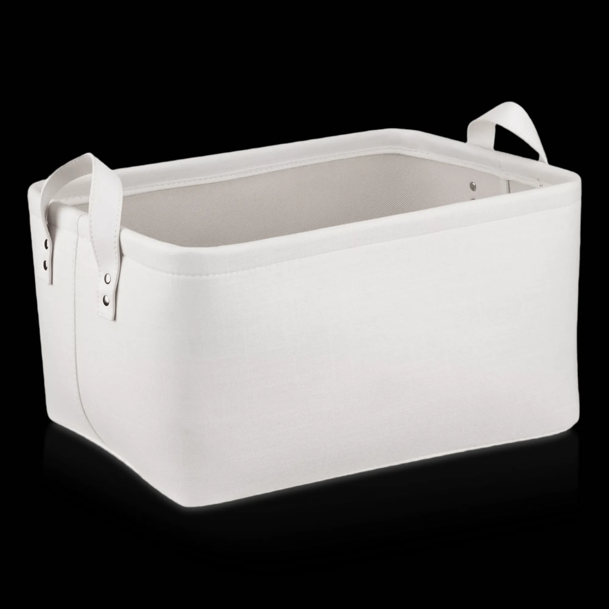 Bouclair White Chita Storage Basket with Handles* Storage Baskets & Hampers|Storage & Baskets