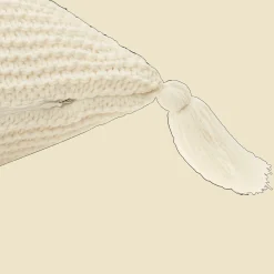 Bouclair White Erna Decorative Pillow with Tassels* Junior Throw Pillows