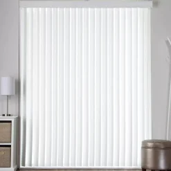 Bouclair White Faux Wood Vertical Patio Blind* Window Blinds & Shades