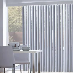 Bouclair White Faux Wood Vertical Patio Blind* Window Blinds & Shades
