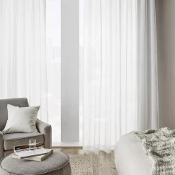 Bouclair White Gusta Embroidered Curtain* Sheer Curtains & Window Sheer Panels