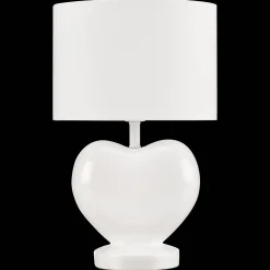 Bouclair White Heart Shaped Table Lamp* Junior Lighting