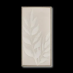 Bouclair White Leaves Framed Art* Oil Paintings